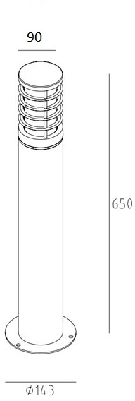картинка Наземный фонарь BRISBANE 61833-650 R от магазина BTSvet