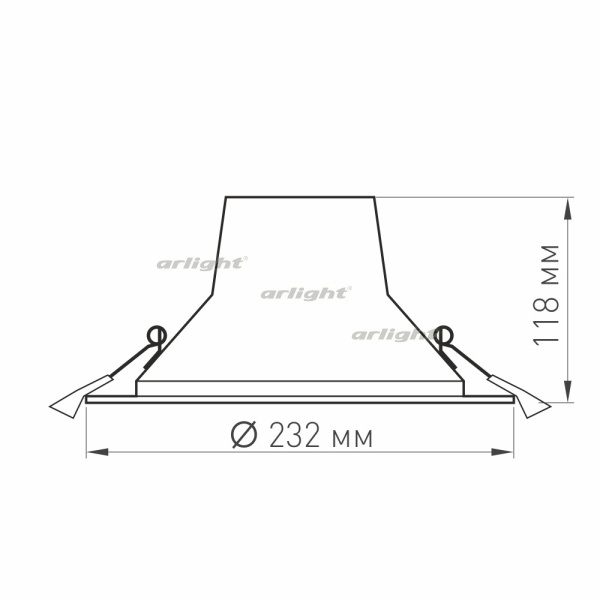 картинка Встраиваемый светильник светодиодный LTD-LEGEND-R230-35W Warm3000 (WH, 50 deg) 027320 от магазина BTSvet