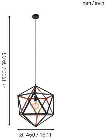 картинка Подвесной светильник Embleton 1 43349 от магазина BTSvet