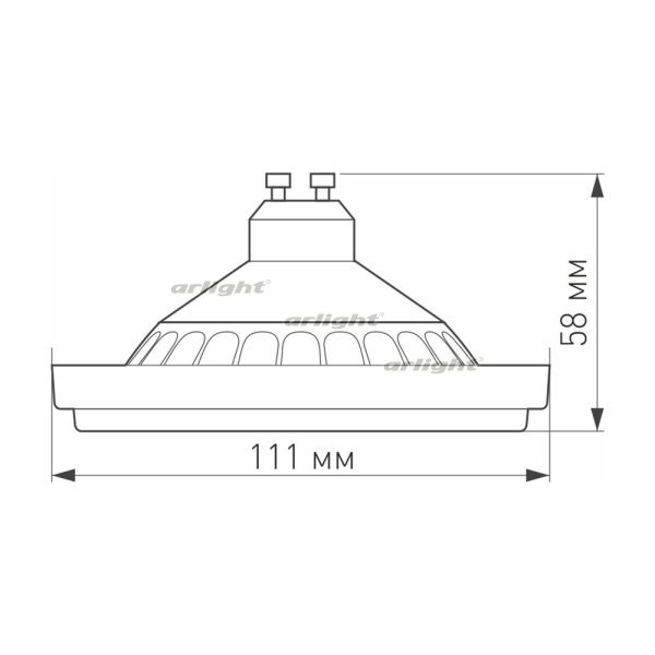 картинка Лампа AR111-UNIT-GU10-15W-DIM Warm3000 (WH, 120 deg, 230V) (Arlight, Металл) 026890 от магазина BTSvet