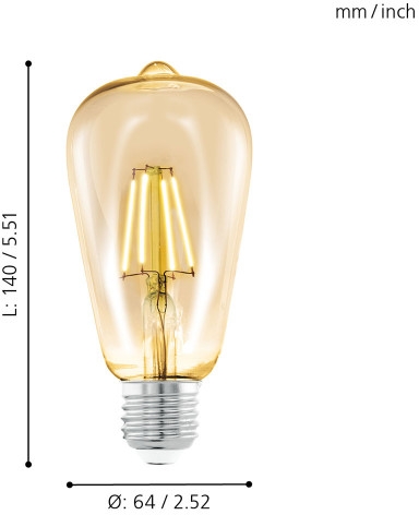 картинка Лампочка светодиодная филаментная Lm_led_e27 11521 от магазина BTSvet