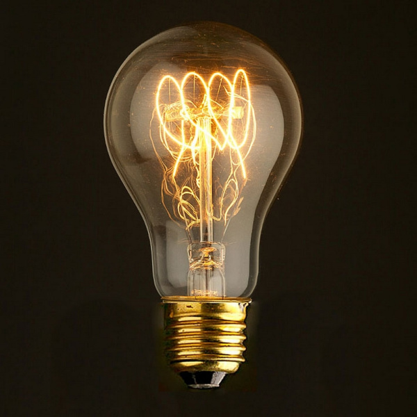 картинка Ретро лампочка накаливания Эдисона груша E27 60W 2400-2800K 7560-T от магазина BTSvet