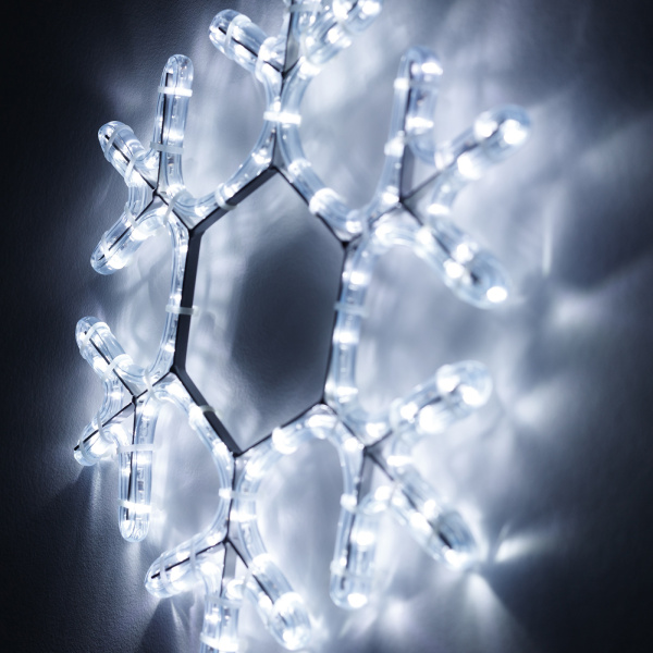картинка Световая фигура светодиодная ARD-SNOWFLAKE-M7-450x375-108LED White (230V, 6.5W) (Ardecoled, IP65) 034249 от магазина BTSvet