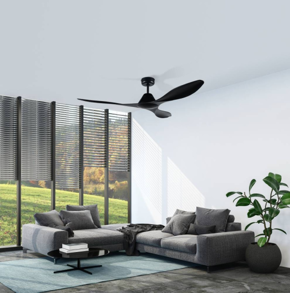 картинка Потолочная люстра светодиодная с вентилятором и пультом Antibes 35016 от магазина BTSvet