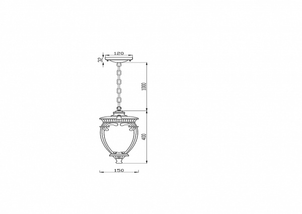 картинка Уличный светильник подвесной Fleur O414PL-01BZ IP44 от магазина BTSvet