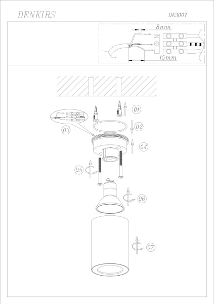 картинка Накладной точечный светильник DK3007-WH от магазина BTSvet