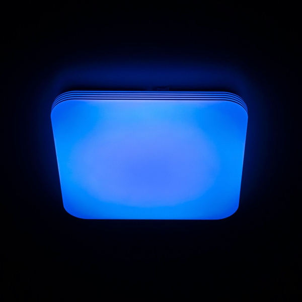 картинка Потолочный светильник светодиодный с пультом и диммером регулировкой цветовой температуры Симпла CL714K480G RGB от магазина BTSvet