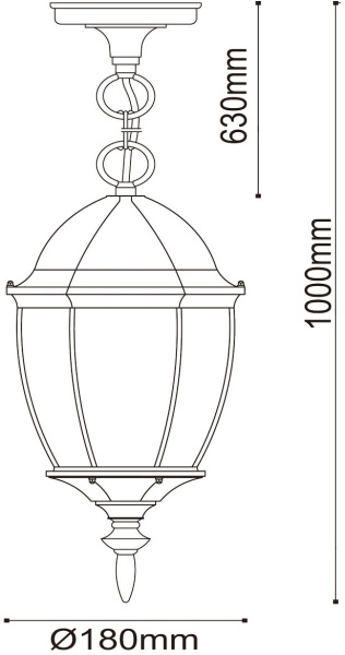 картинка Уличный светильник подвесной Fabur 804010401 от магазина BTSvet