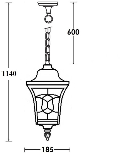 картинка Уличный светильник подвесной VENECIA 2S 91805S Bl от магазина BTSvet