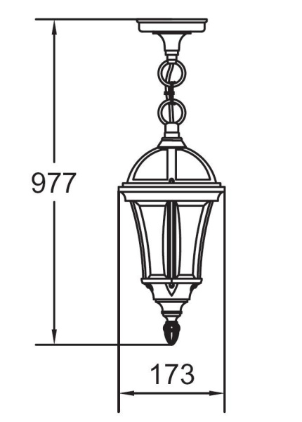 картинка Уличный подвесной светильник 95205S Bl от магазина BTSvet