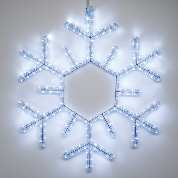 картинка Световая фигура светодиодная ARD-SNOWFLAKE-M5-600x600-216LED White (230V, 15W) (Ardecoled, IP65) 025308 от магазина BTSvet