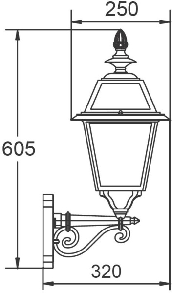 картинка Настенный фонарь уличный FARO-FROST L 91101fL Bl от магазина BTSvet