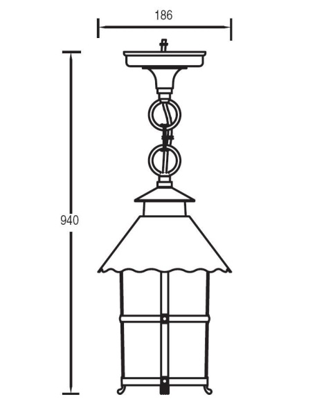 картинка Уличный подвесной светильник 81505 Gb от магазина BTSvet