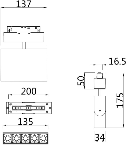 картинка Трековый светильник светодиодный Points TR015-2-10W3K-W от магазина BTSvet