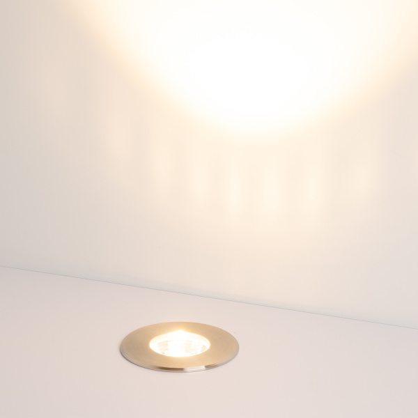 картинка Уличный встраиваемый светильник светодиодный LTD-GROUND-R65-6W Warm3000 (SL, 24 deg, 230V) (Arlight, IP67 Металл, 3 года) 026449 от магазина BTSvet