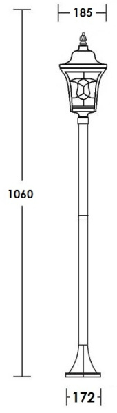 картинка Наземный фонарь VENECIA 2S 91806S Bl от магазина BTSvet