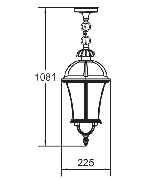 картинка Уличный подвесной светильник 95205L Bl от магазина BTSvet