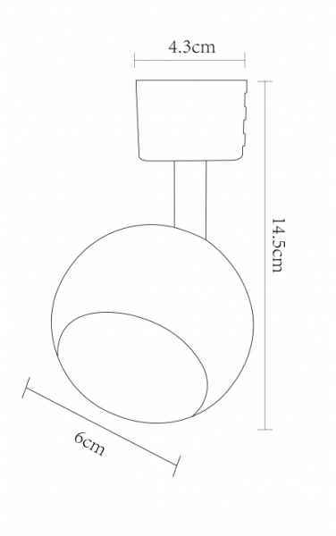 картинка Трековый светильник Brad A6253PL-1WH от магазина BTSvet