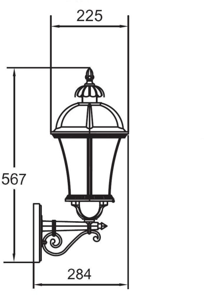 картинка Настенный фонарь уличный ROMA L 95201L/02 Gb от магазина BTSvet