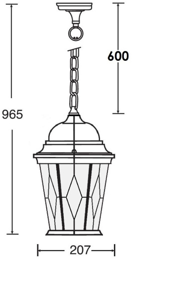 картинка Уличный светильник подвесной ASTORIA 2M 91405M Bl ромб от магазина BTSvet