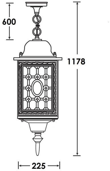 картинка Уличный подвесной светильник 64805L R от магазина BTSvet