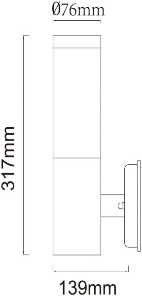 картинка Настенный светильник уличный Pluton 809020401 от магазина BTSvet