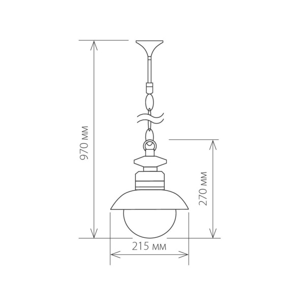 картинка Уличный подвесной светильник Talli H GL 3002H брауни от магазина BTSvet
