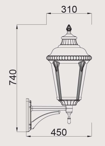 картинка Настенный фонарь уличный MUNICH 2М 79751М Gb от магазина BTSvet