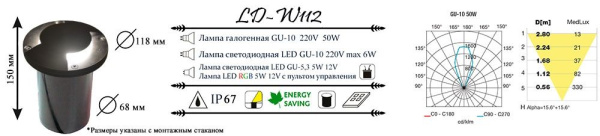 картинка Встраиваемый светильник уличный LD-W112 от магазина BTSvet