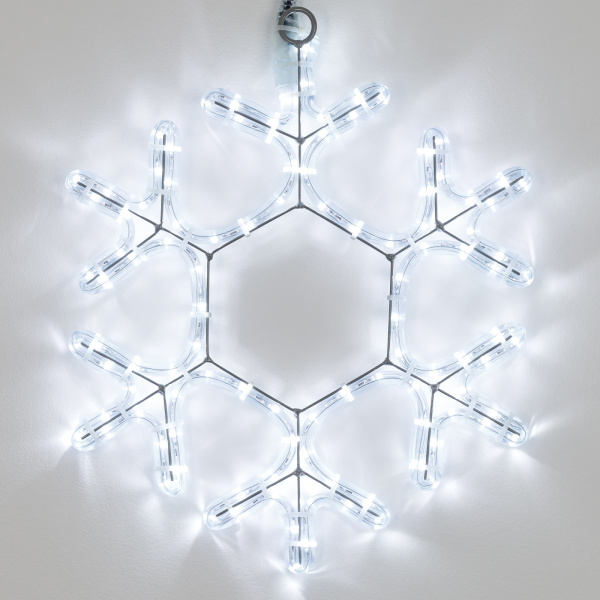 картинка Световая фигура светодиодная ARD-SNOWFLAKE-M7-450x375-108LED White (230V, 6.5W) (Ardecoled, IP65) 034249 от магазина BTSvet
