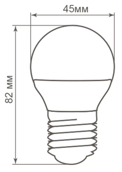 картинка Лампочка светодиодная груша E27 5W 4000K 420lm 25405 от магазина BTSvet