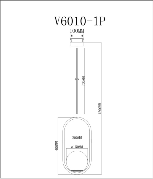 картинка Подвесной светильник Klaster V6010-1P от магазина BTSvet