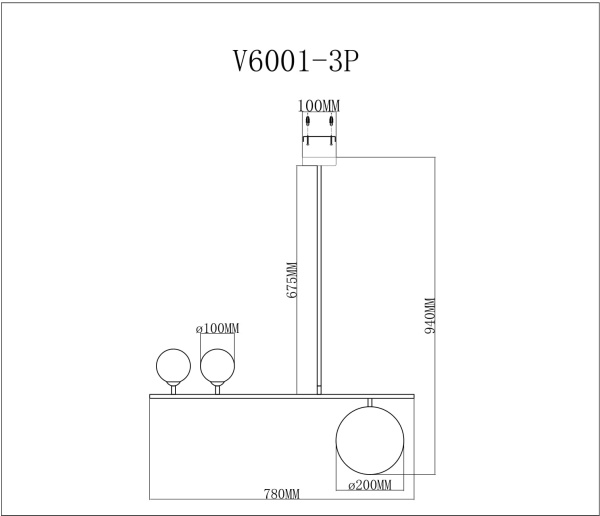 картинка Потолочная люстра Sheman V6001-3P от магазина BTSvet