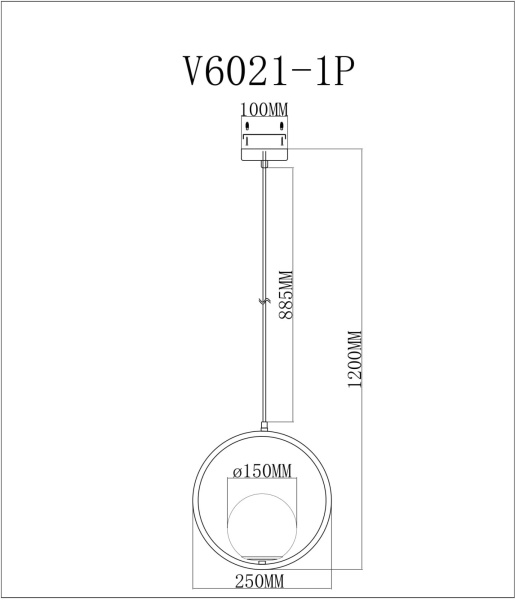 картинка Подвесной светильник Barocco V6021-1P от магазина BTSvet