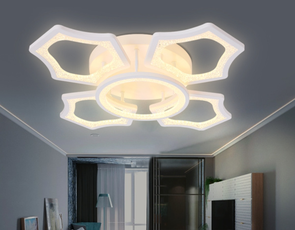 картинка Потолочная люстра светодиодная с пультом регулировкой цветовой температуры и яркости ночным режимом Acrylica FA575 от магазина BTSvet