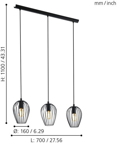 картинка Подвесной светильник NEWTOWN 49478 от магазина BTSvet