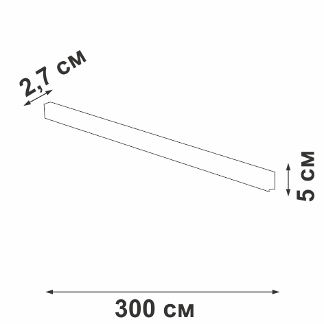 картинка Шинопровод накладной магнитный 20 мм, длина 3м, черный VT0200018-01 от магазина BTSvet