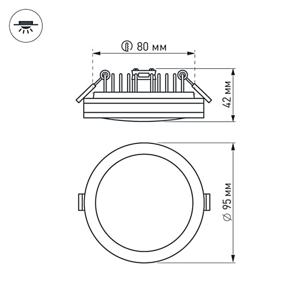 картинка Светодиодная панель встраиваемая LTD-95SOL-10W Day White (Arlight, IP44 Пластик, 3 года) 017990 от магазина BTSvet