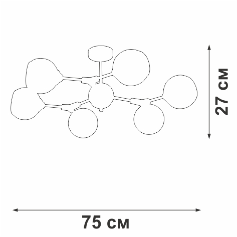 картинка Потолочная люстра на штанге V4994-1/6PL от магазина BTSvet