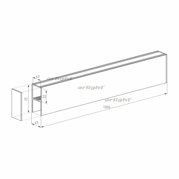 картинка Трек (шинопровод) MAG-TRACK-4592-1000 (WH) (Arlight, IP20 Металл, 3 года) 026891 от магазина BTSvet