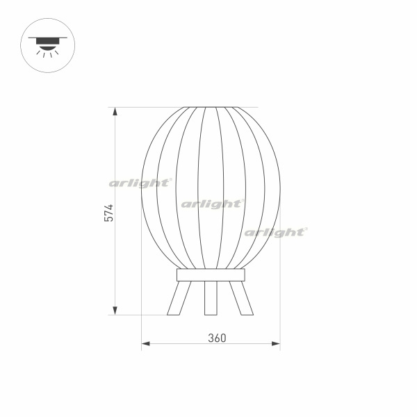 картинка Ландшафтный светильник наземный LGD-PEARL-BOLL-H574-12W Warm3000 (GR, 164 deg, 230V) (Arlight, IP65 Металл, 3 года) 030005 от магазина BTSvet