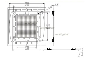 картинка Мощный светодиод ARPL-200W-BCB-7080-PW (7000mA) (Arlight) 018443 от магазина BTSvet