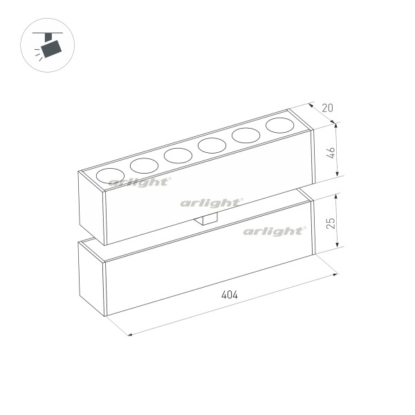 картинка Трековый светильник светодиодный MAG-DOTS-FOLD-25-S400-12W Warm3000 (BK, 30 deg, 24V) (Arlight, IP20 Металл, 3 года) 034219 от магазина BTSvet