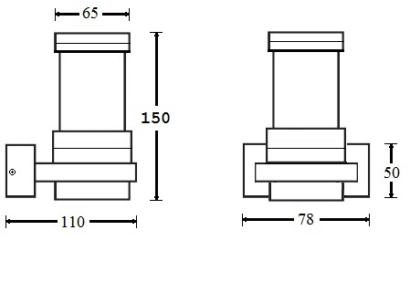 картинка Настенный светильник уличный TUBE LED W78023 Gb от магазина BTSvet