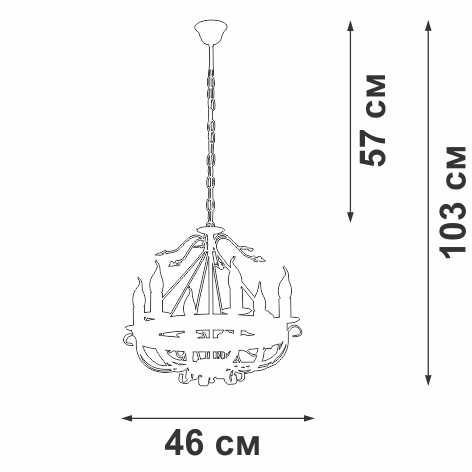 картинка Подвесная люстра V1161-0/6 от магазина BTSvet