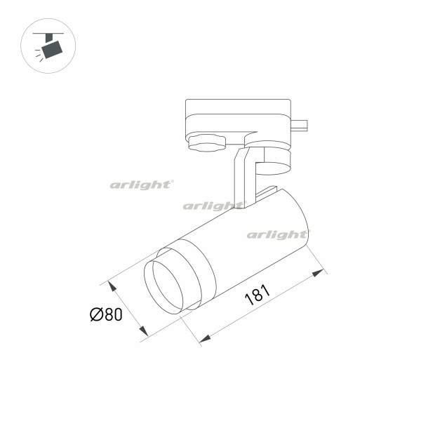 картинка Трековый светильник светодиодный LGD-GELIOS-4TR-R80-30W Warm3000 (WH, 20-60 deg, 230V) (Arlight, IP20 Металл, 3 года) 031222 от магазина BTSvet