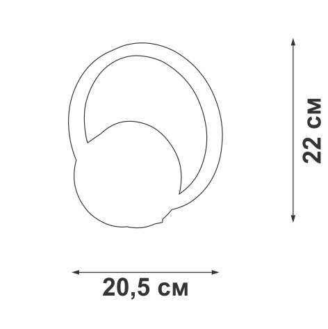 картинка Бра светодиодная V04609-03/1A, LED 14Вт, 3000К, 430лм от магазина BTSvet