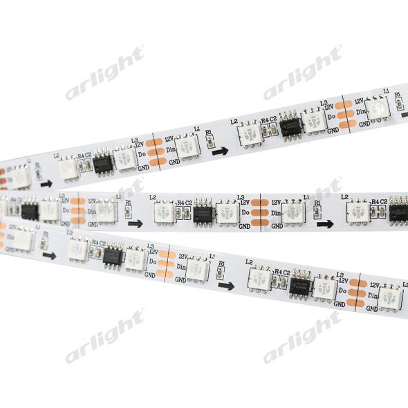 Светодиодная лента SPI-5000-5060-60 12V Cx3 RGB (10mm, 14.4W/m, IP20) (Открытый, IP20) 026367(1)