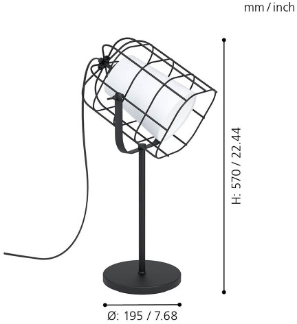 картинка Интерьерная настольная лампа с выключателем Bittams 43421 от магазина BTSvet