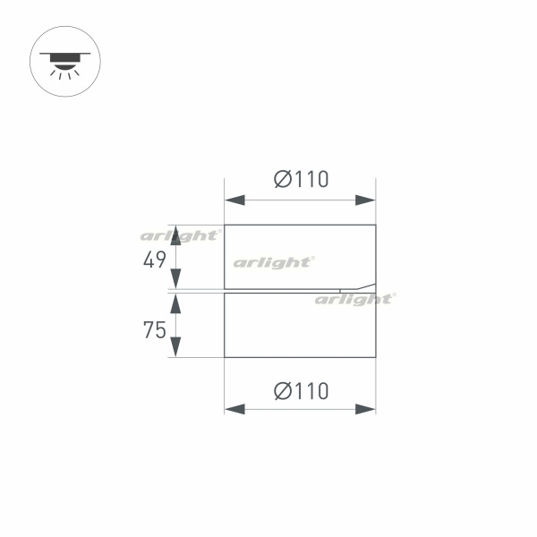картинка LED спот SP-RONDO-FLAP-R110-25W Warm3000 (BK, 110 deg) (Arlight, IP40 Металл, 3 года) 026482 от магазина BTSvet